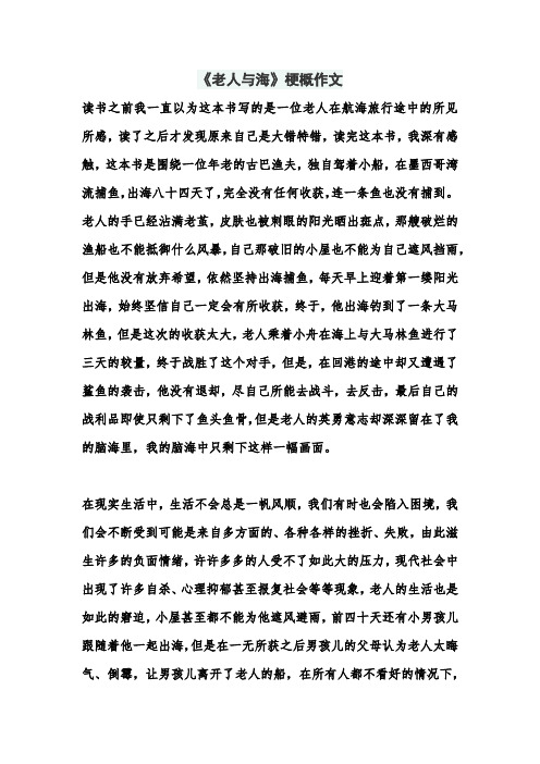 老人与海每章内容概括感悟