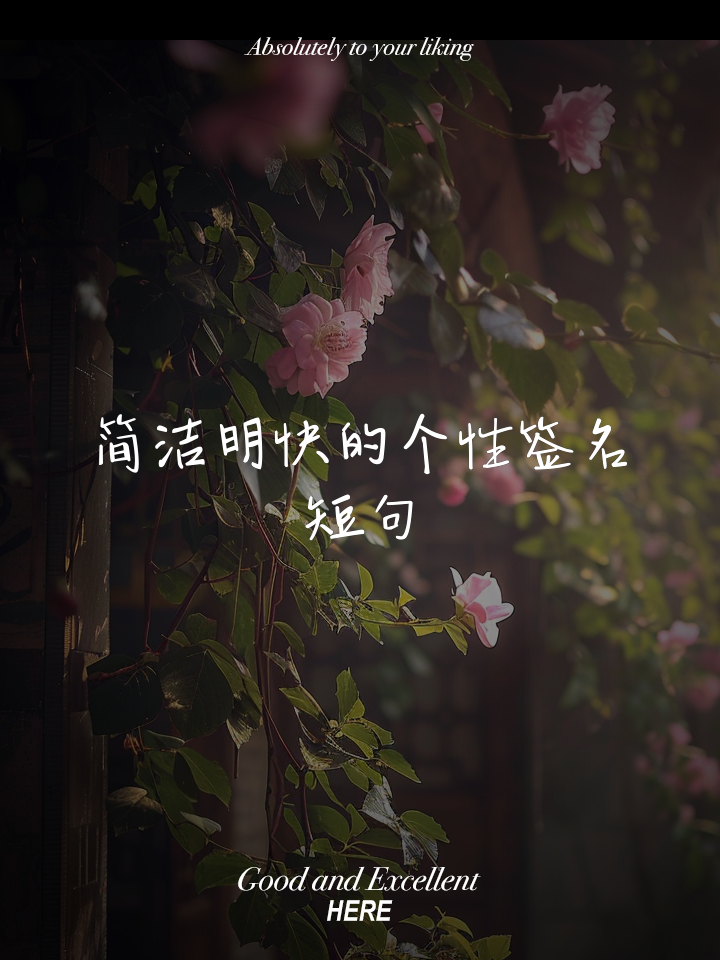8字短句唯美个性签名图片