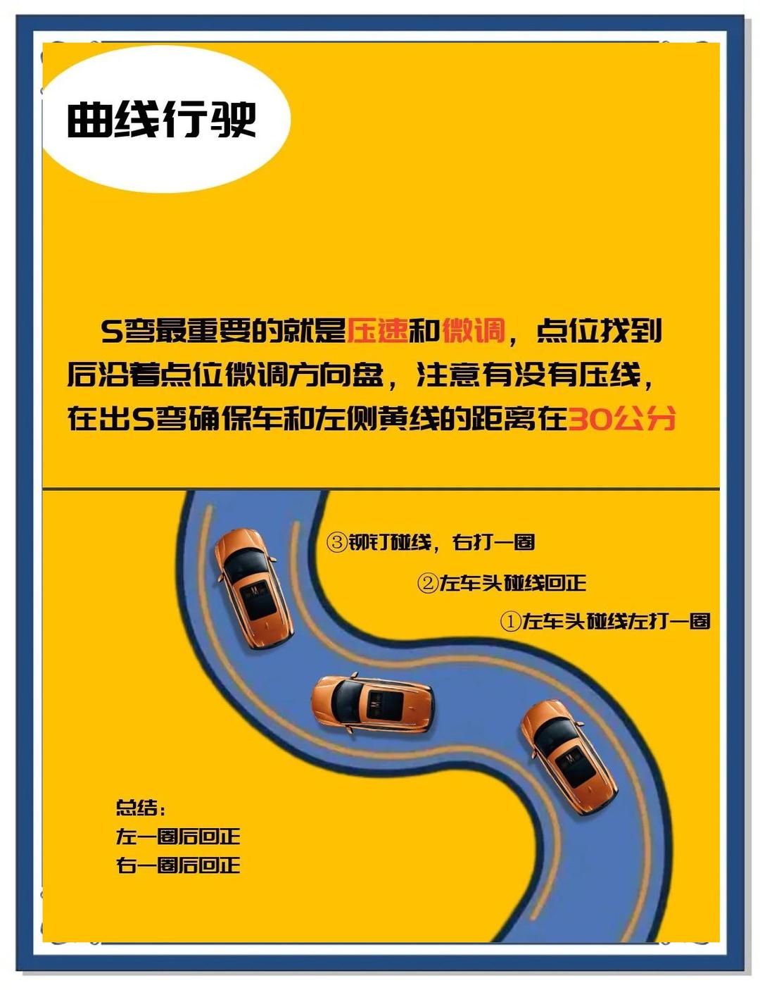 科目二s曲线行驶技巧视频讲解
