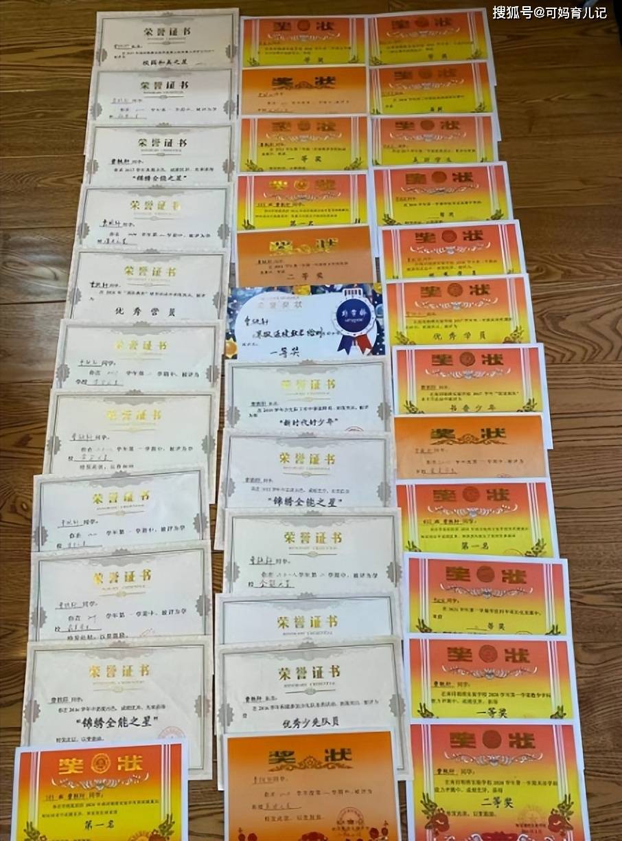小学生有哪些奖状称号?